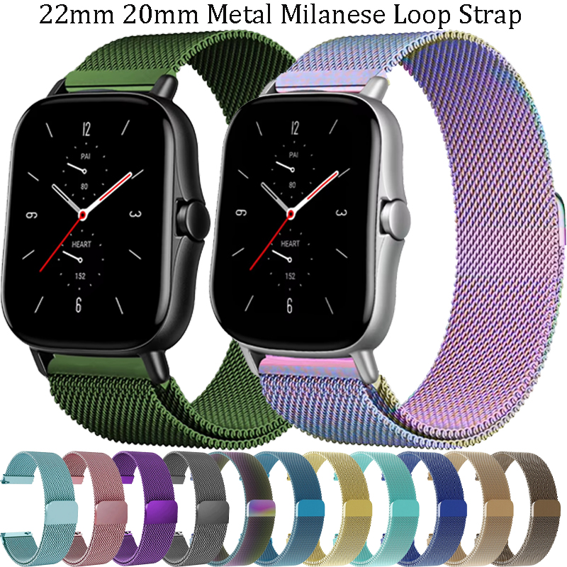 Milanese Loop Magnetic - 22/20mm Metal Milanese Loop Strap For