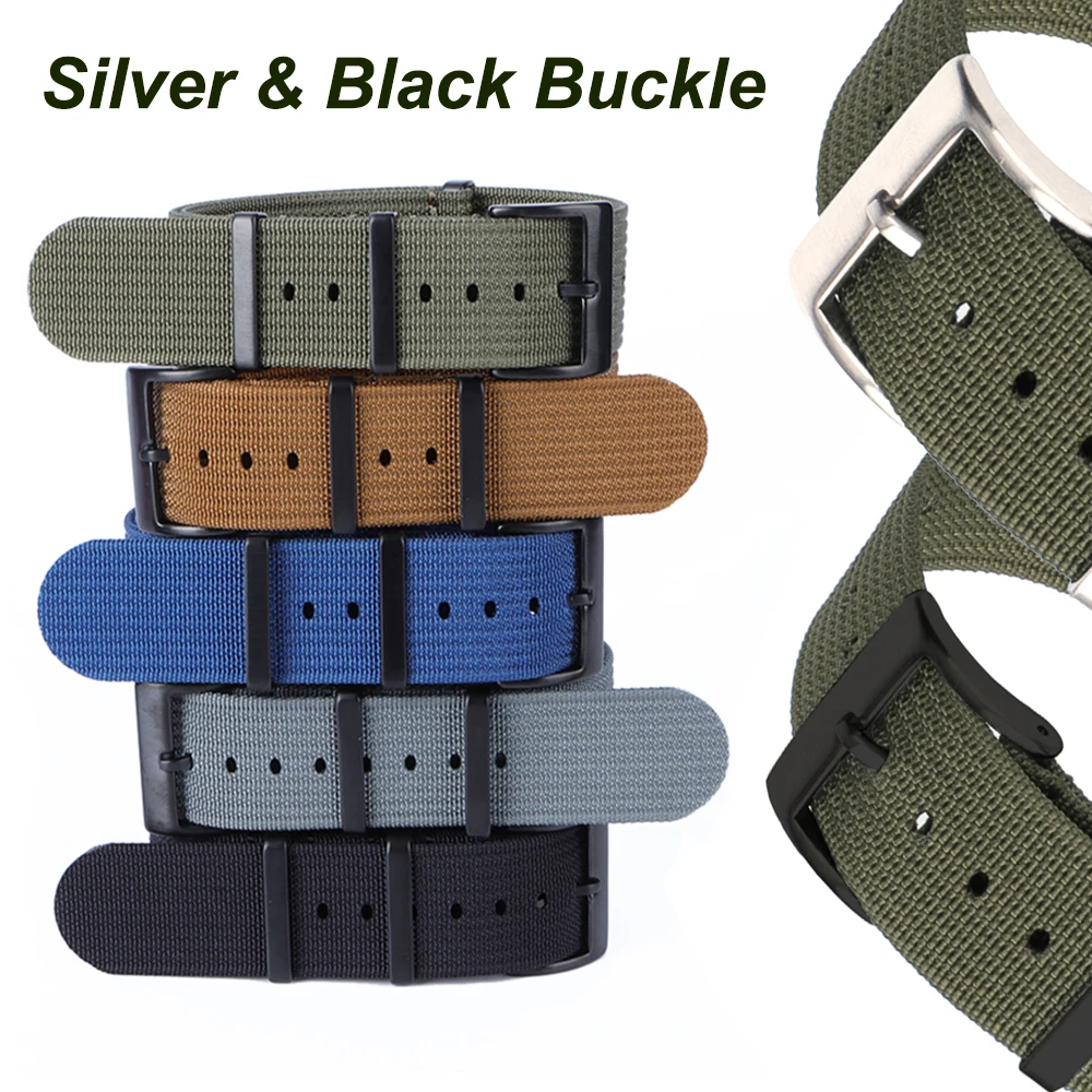 Canvas Strap Watch - 20mm 22mm High Quality Nylon Watch