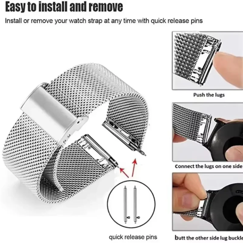 22mm 20mm Mesh Loop For Garmin – Milanese Loop Magnetic recenzja i cena
