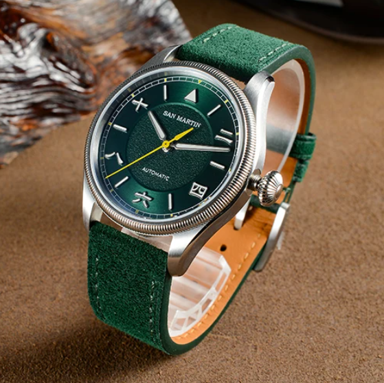 San Martin Men Automatic Watch – Leather Strap Quick Release recenzja i cena