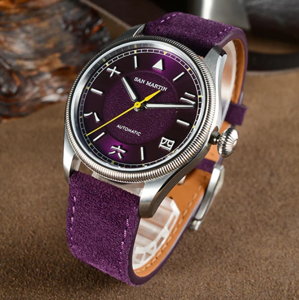 San Martin Men Automatic Watch – Leather Strap Quick Release recenzja i cena