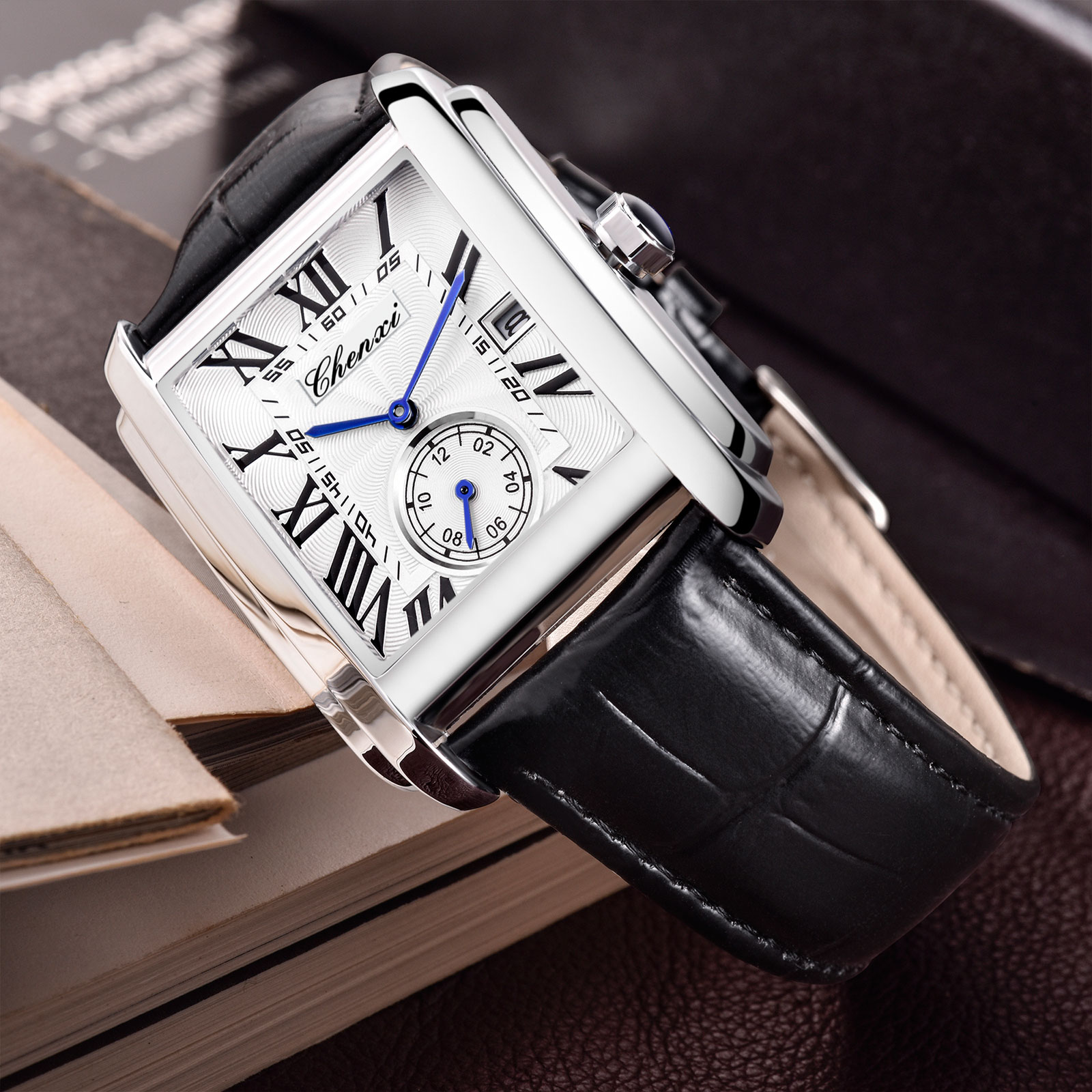 Chenxi 8216 New Fashion Boy Cl – Leather Watch Band Men recenzja i cena