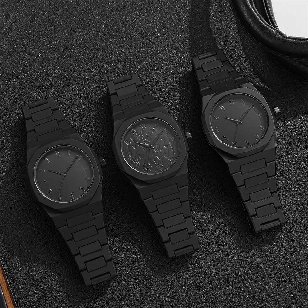 Men's Fashion Simple Black Lar – Butterfly Clasp Deployant recenzja i cena