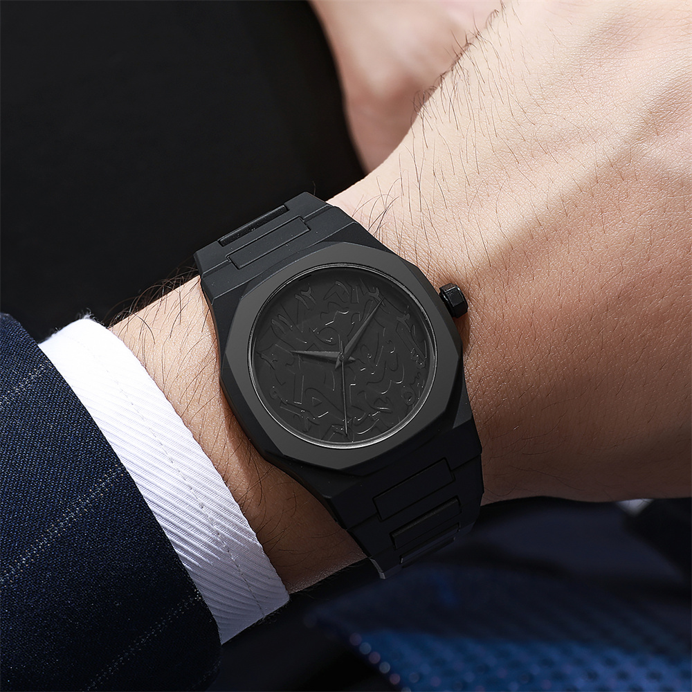 Men's Fashion Simple Black Lar – Butterfly Clasp Deployant recenzja i cena