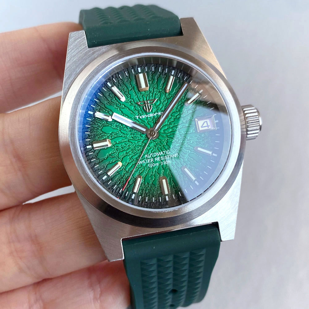 New 38mm Mechanical Watch Men  – Rubber Strap Diver recenzja i cena