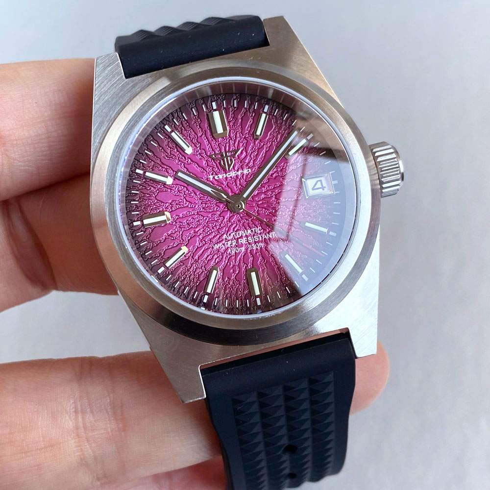 New 38mm Mechanical Watch Men  – Rubber Strap Diver recenzja i cena