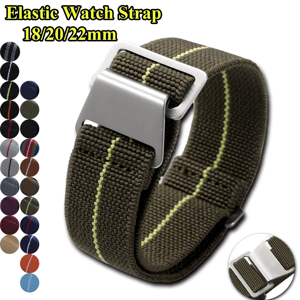 Elastic Watch Strap 18mm 20mm  – Parachute Strap Elastic recenzja i cena