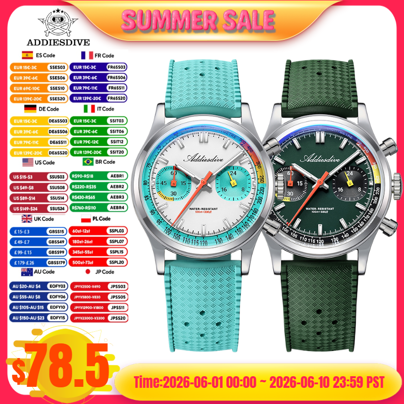 ADDIESDIVE 2025 NEW TOP 38mm M – Rubber Strap Diver recenzja i cena