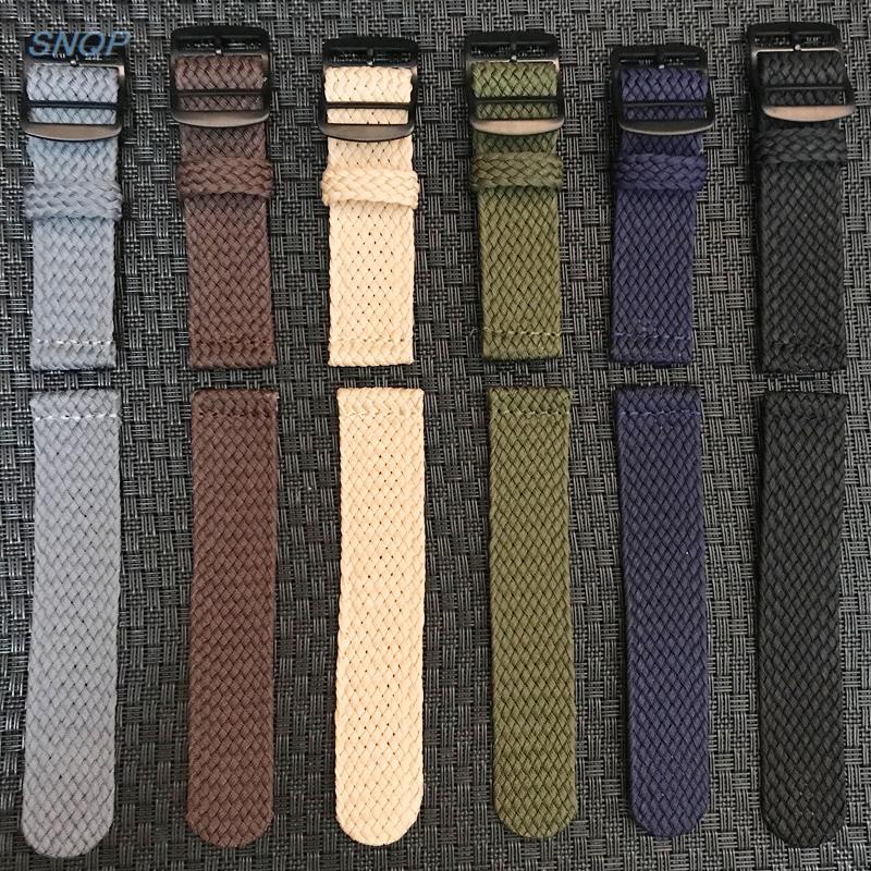 20mm 22mm Black Navy solid col – Perlon Strap Woven recenzja i cena