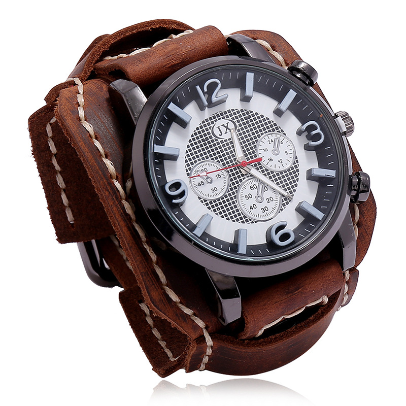 New Retro Mens Watches Genuine – Leather Watch Band Men recenzja i cena