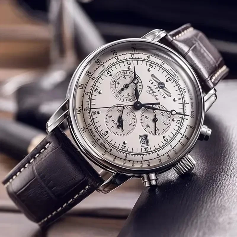 Zeppelin Airship Automatic Dat – Leather Watch Band Men recenzja i cena