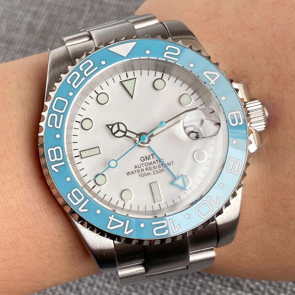 Customized 40mm Ice Blue Dial  – Stainless Bracelet Diver recenzja i cena