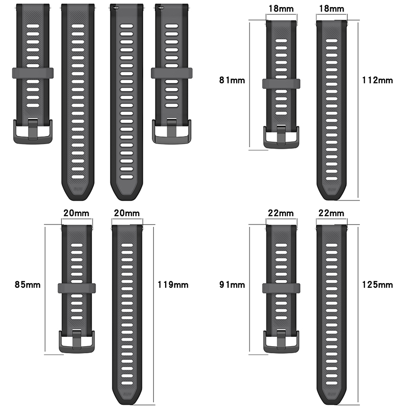 22mm 20mm 18mm Texture Silicon – Silicone Watch Band 22Mm recenzja i cena