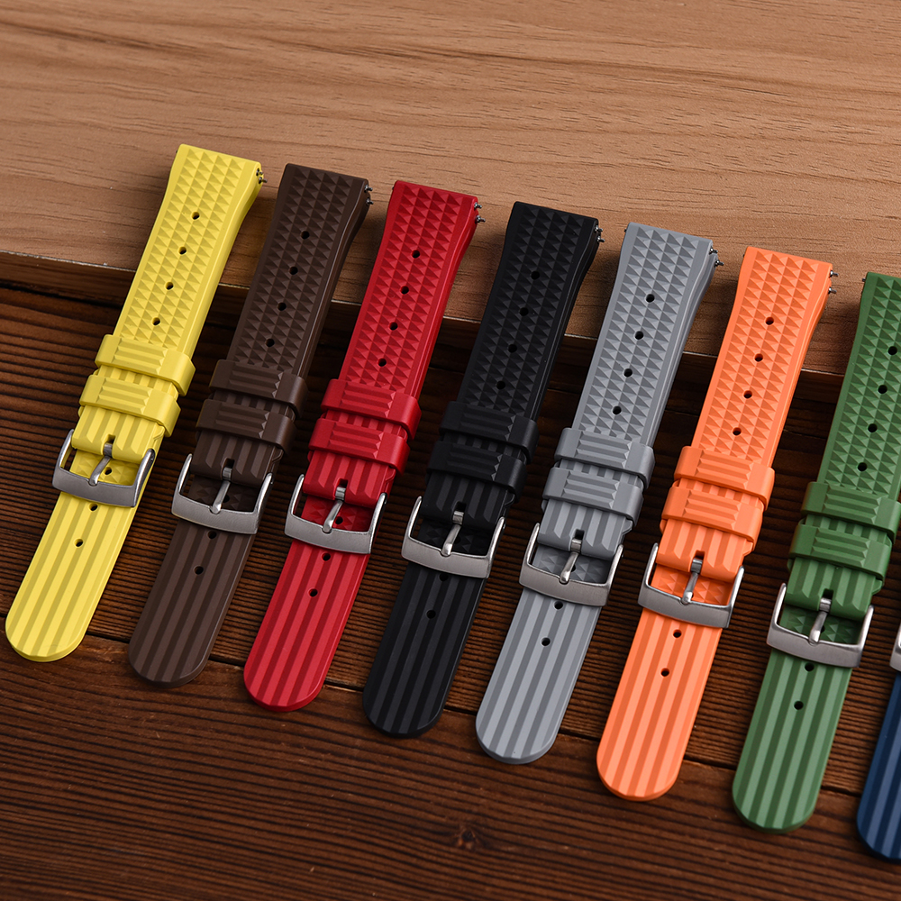 FKM Rubber Waffle Watch Strap  – Canvas Strap Watch recenzja i cena