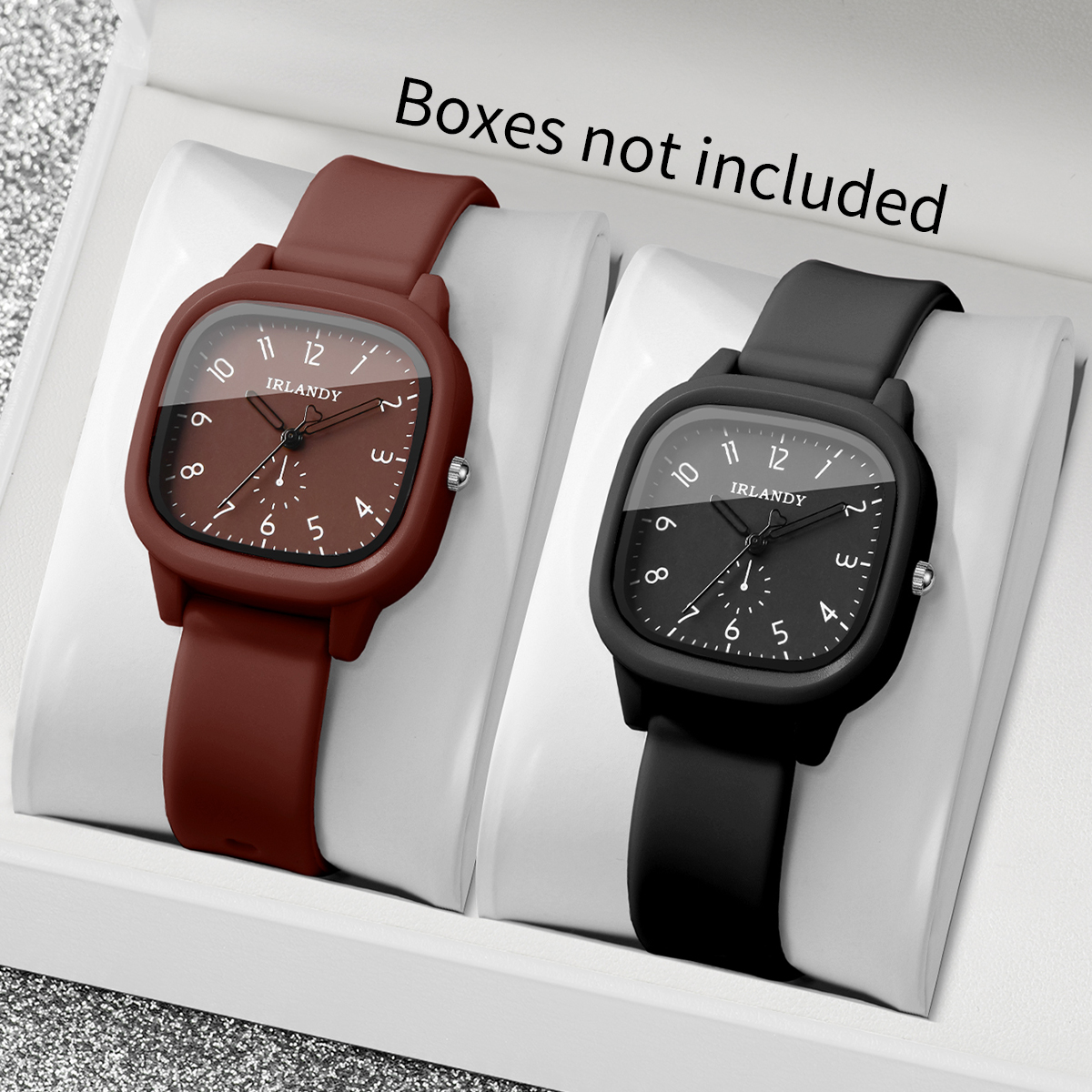 2PCS/Set Fashion Square Arabic – Silicone Band Women recenzja i cena