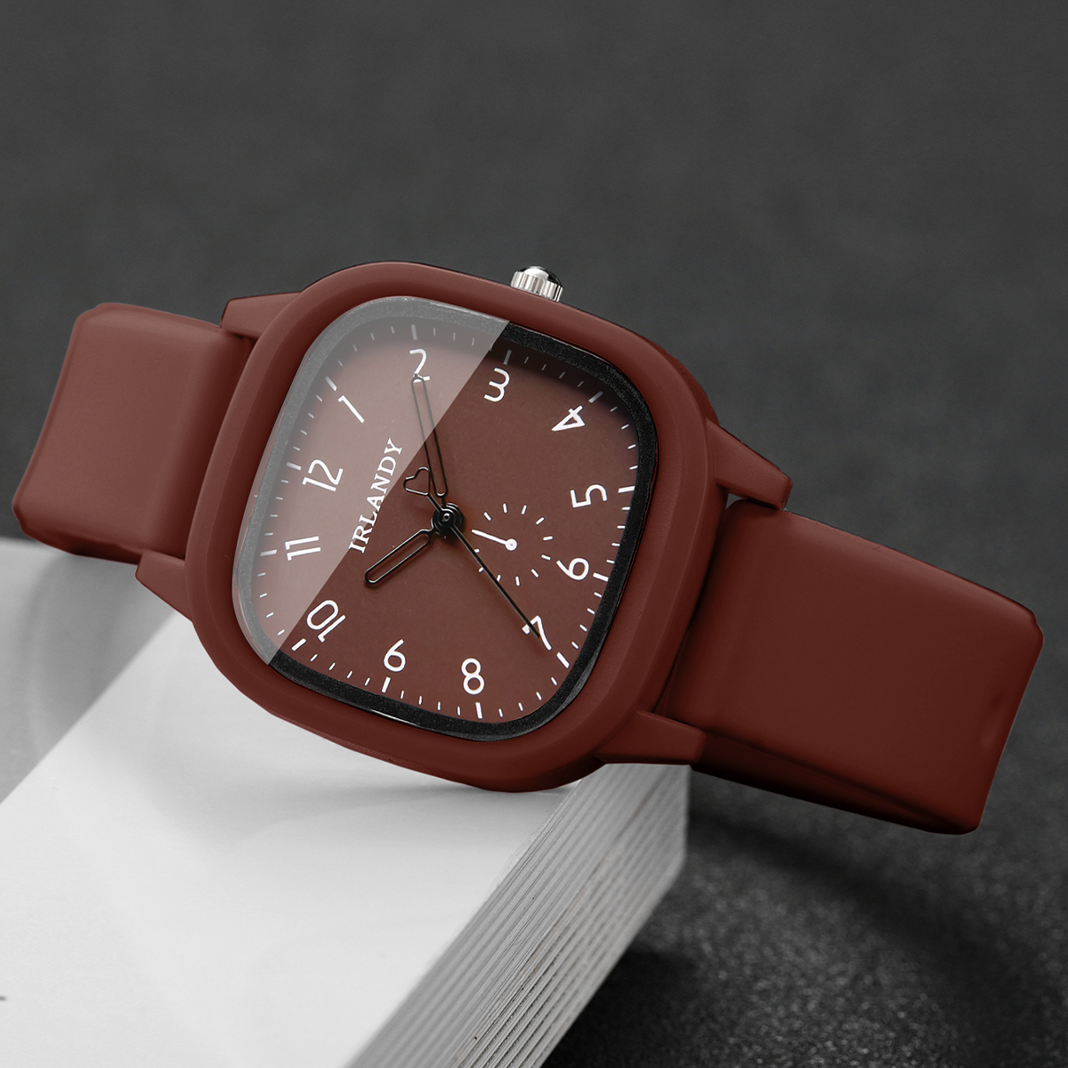 2PCS/Set Fashion Square Arabic – Silicone Band Women recenzja i cena