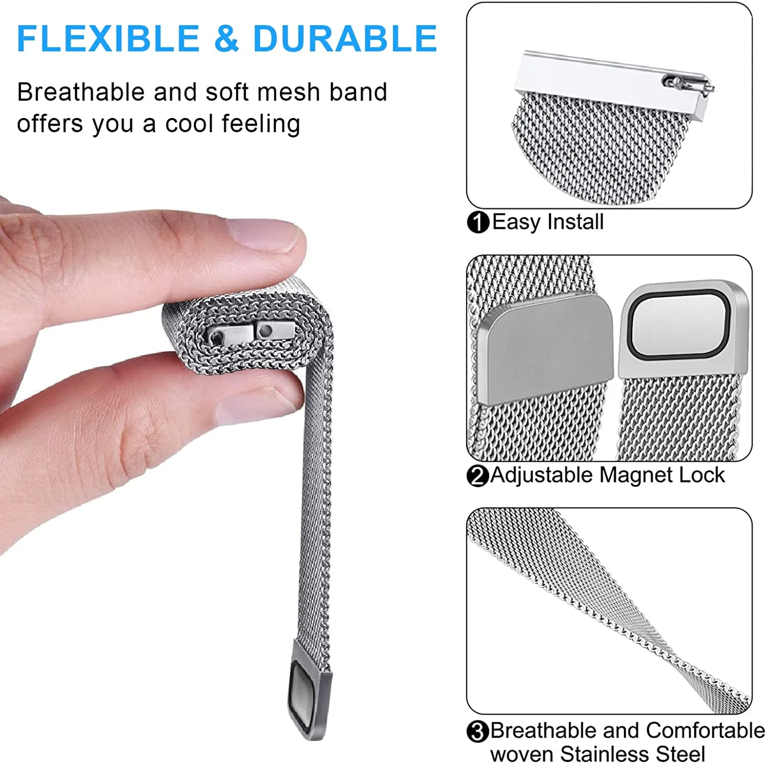 20mm 22mm Milanese Loop Strap  – Milanese Loop Magnetic recenzja i cena