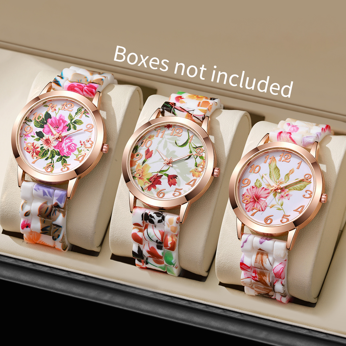 2/3/4/5PCS Fashion Flowers Pri – Silicone Band Women recenzja i cena