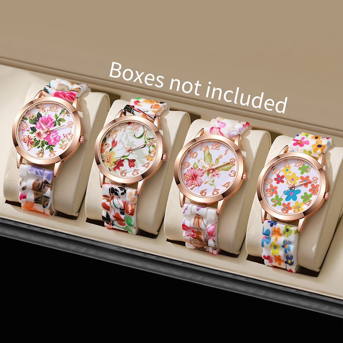 2/3/4/5PCS Fashion Flowers Pri – Silicone Band Women recenzja i cena