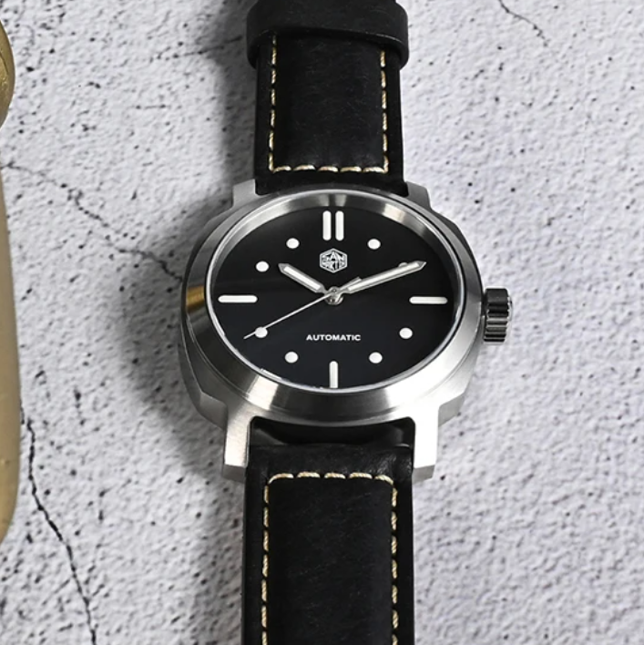San Martin Mens Pilot Watches  – Leather Strap Quick Release recenzja i cena
