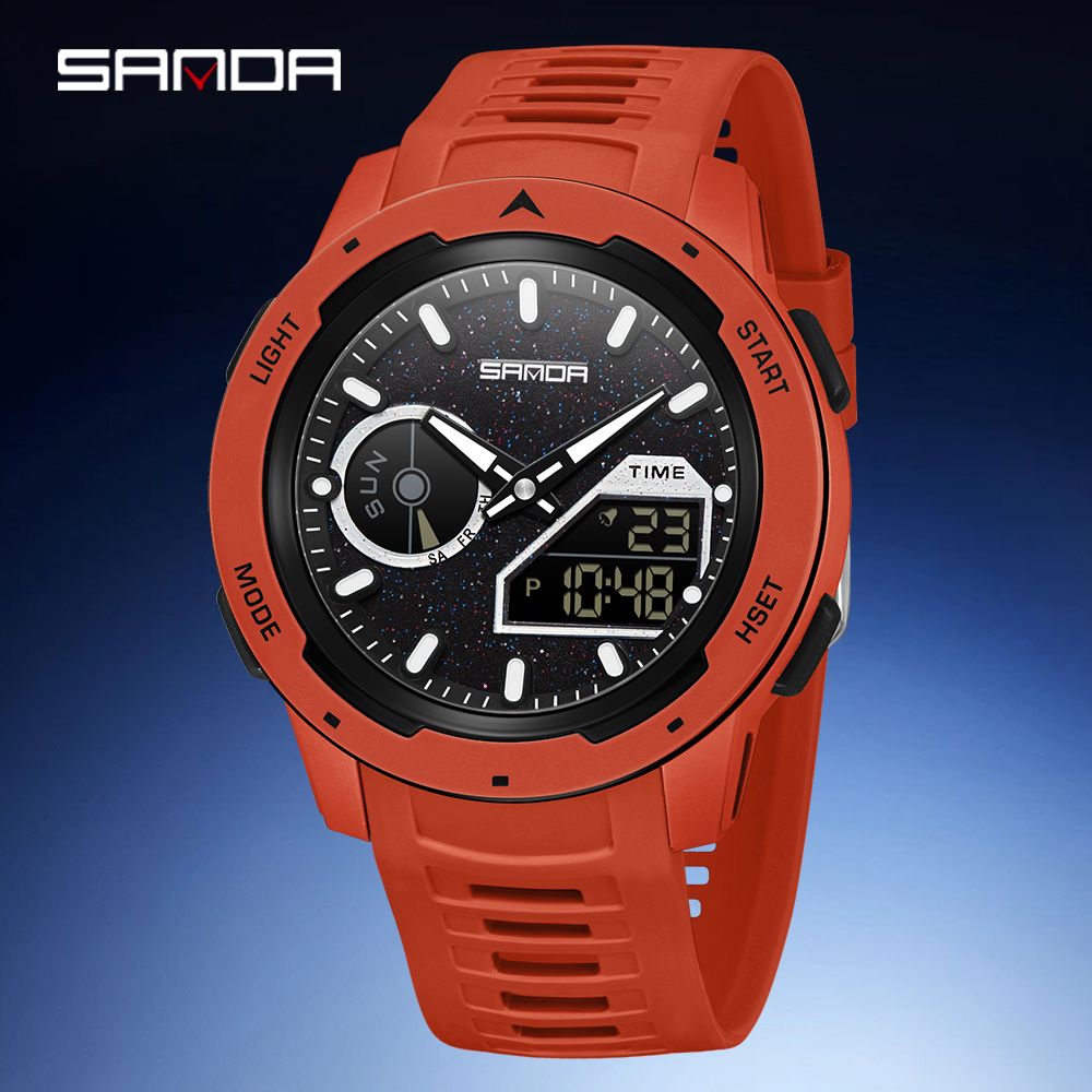 SANDA new men's fluorescent wa – Rubber Strap Diver recenzja i cena
