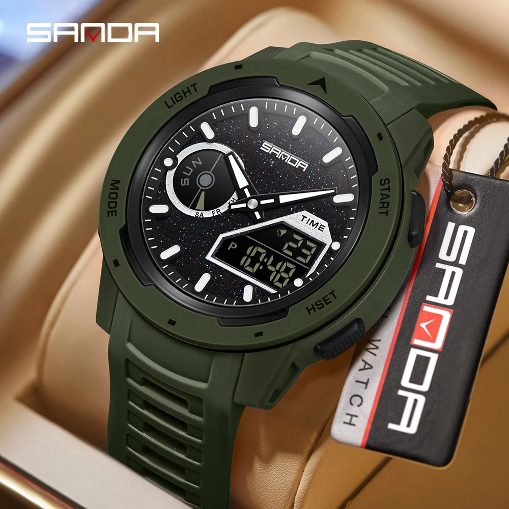 SANDA new men's fluorescent wa – Rubber Strap Diver recenzja i cena