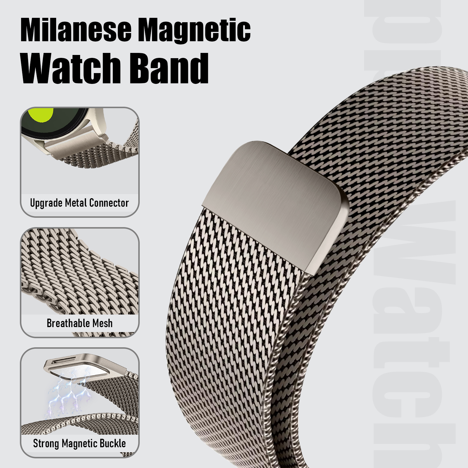 18mm 22mm Thick Milanese Band  – Milanese Loop Magnetic recenzja i cena