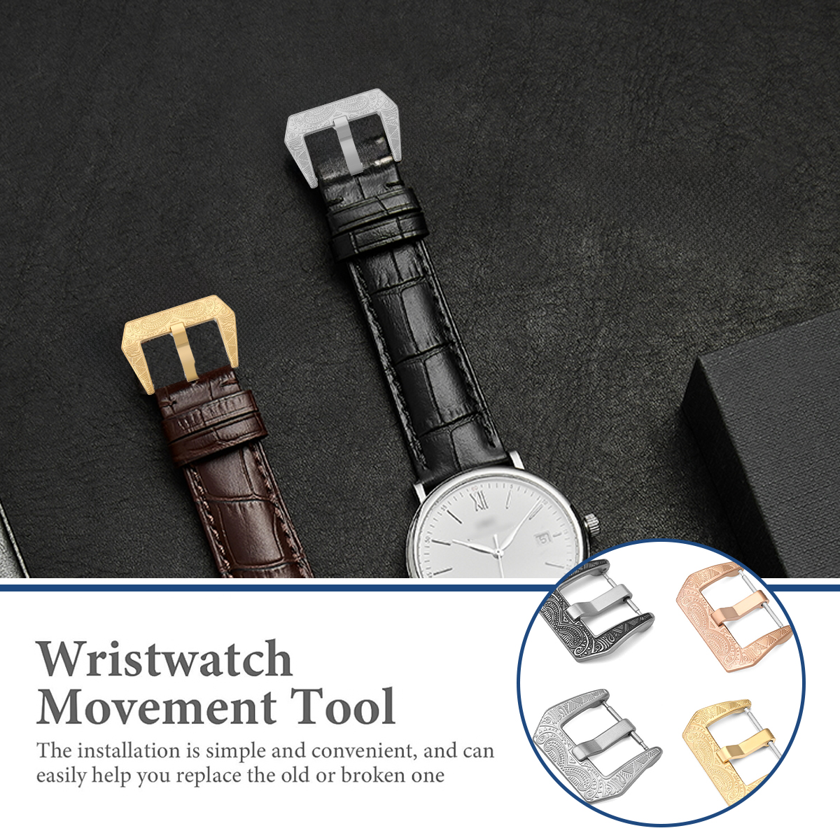 18mm 20mm 22mm Vintage Metal W – Leather Watch Band Men recenzja i cena