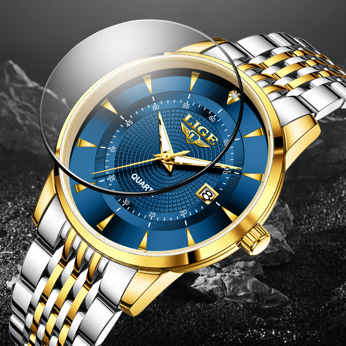 LIGE New 2025 Luxury Man Watch – Stainless Bracelet Diver recenzja i cena