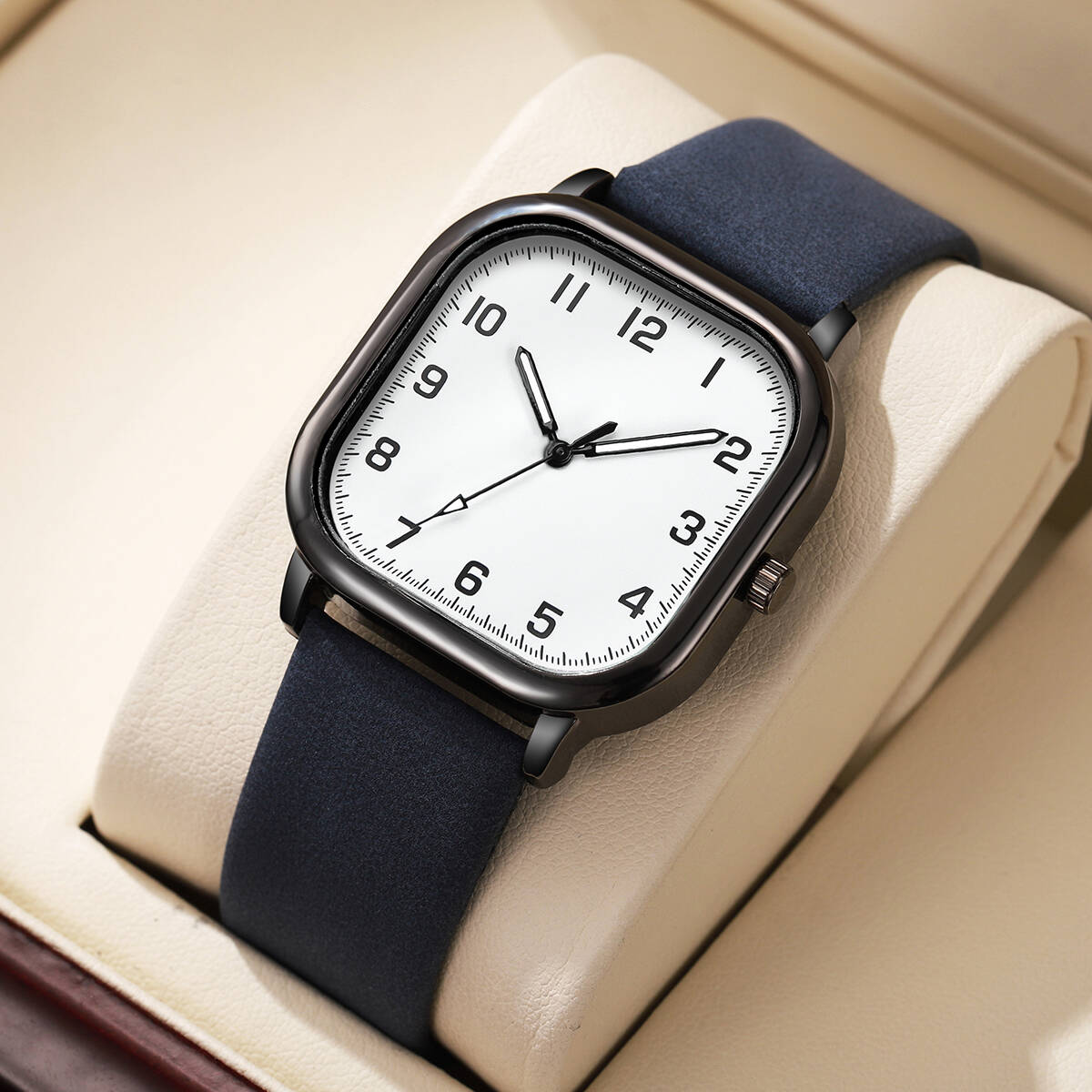 Fashion Square Men Watches Sim – Leather Watch Band Men recenzja i cena