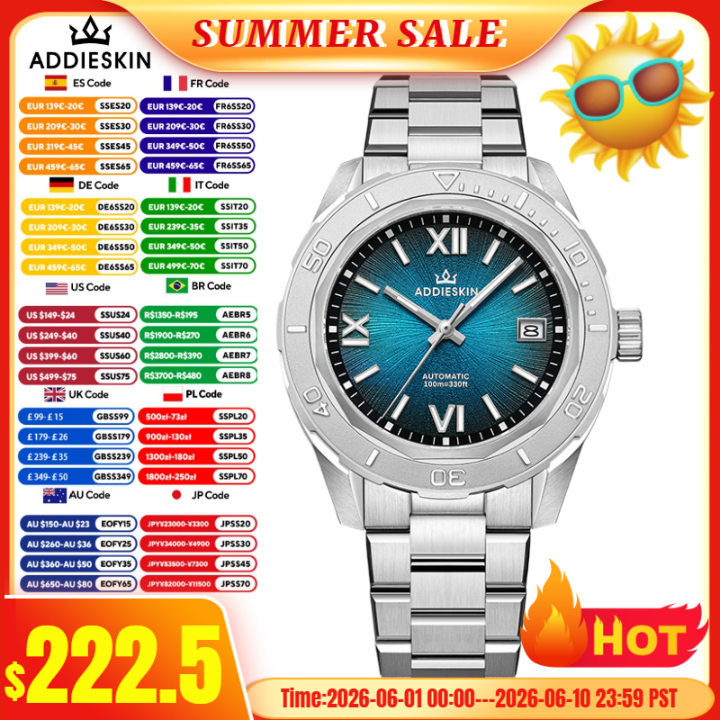 AddiesKin reloj hombre K002 Wa – Stainless Bracelet Diver recenzja i cena