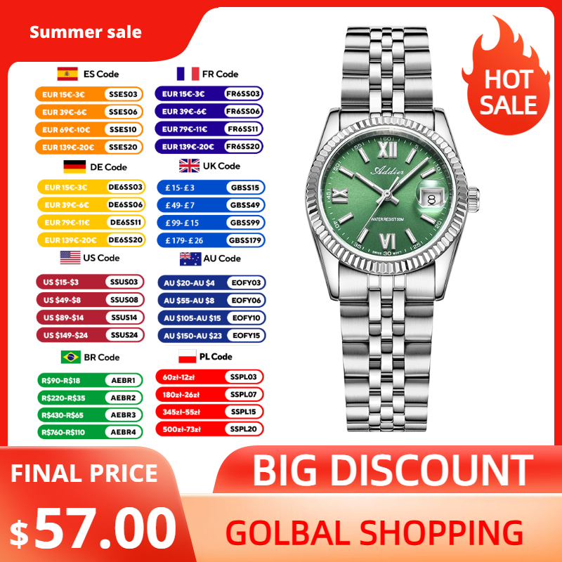 Addies High Quality Luxury Wat – Stainless Bracelet Diver recenzja i cena