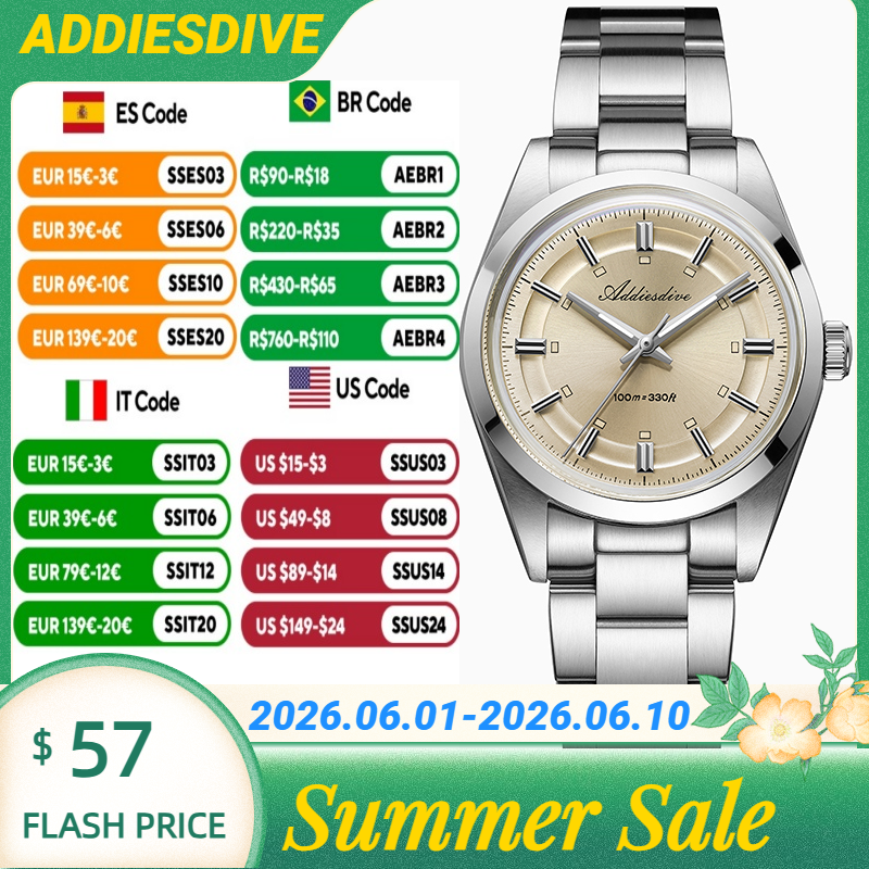 ADDIESDIVE Super Luminous Japa – Stainless Bracelet Diver recenzja i cena