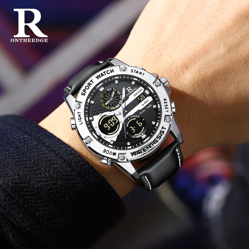 Fashion Men’s Big Face Quartz  – Leather Watch Band Men recenzja i cena