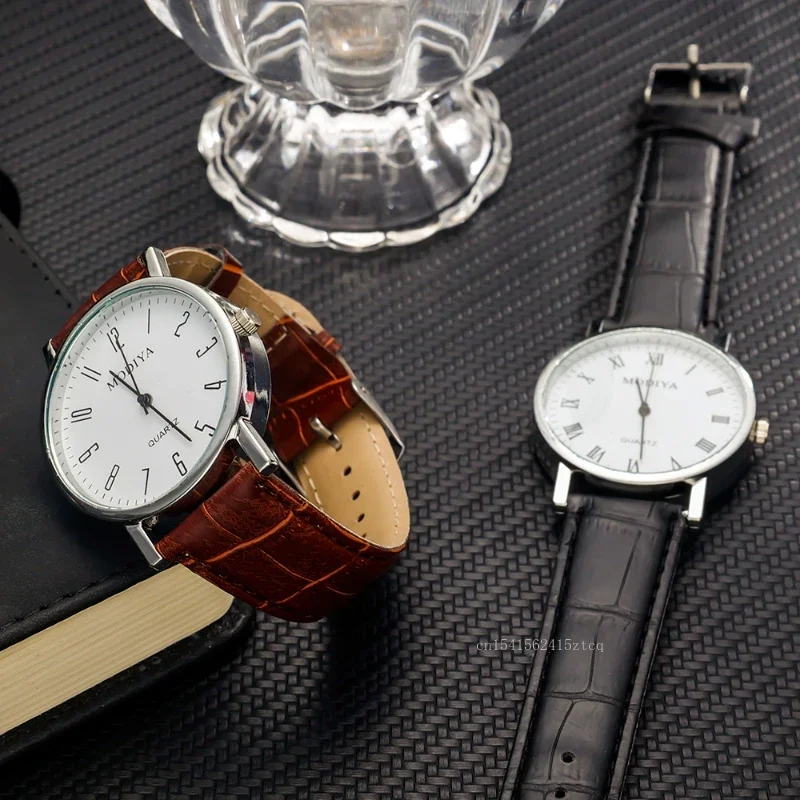 Men's Watches Business Wrist W – Leather Watch Band Men recenzja i cena