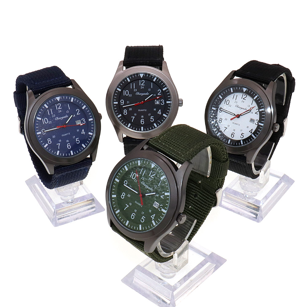 Luxury Men's Quartz Watch Spor – Canvas Strap Watch recenzja i cena