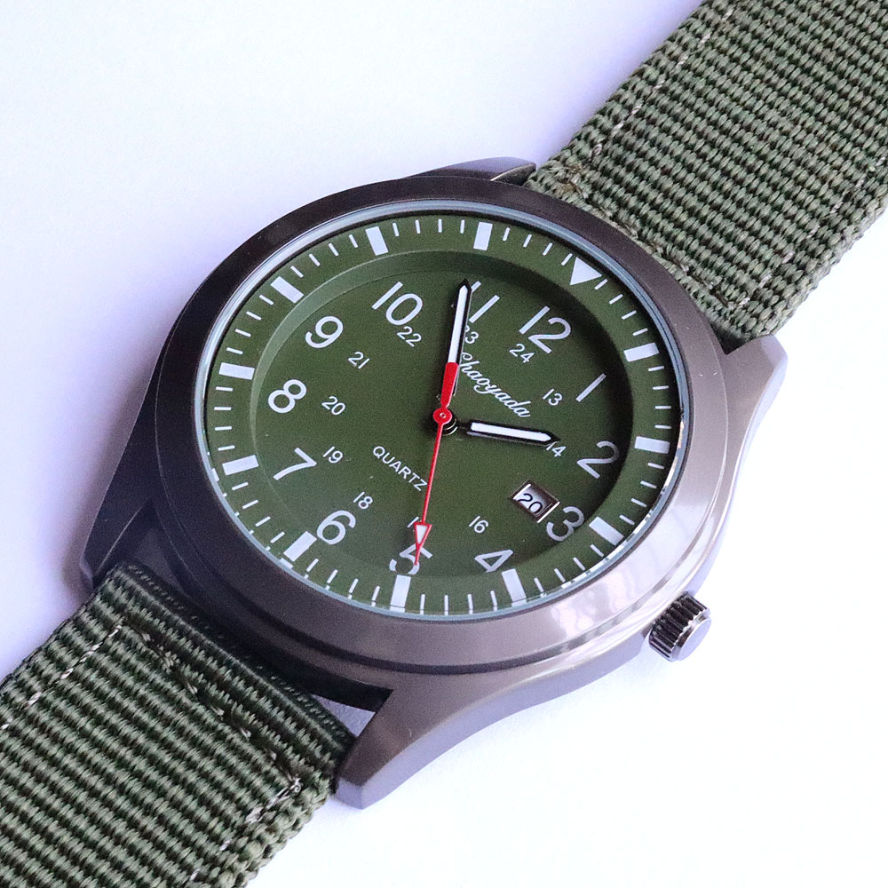 Luxury Men's Quartz Watch Spor – Canvas Strap Watch recenzja i cena
