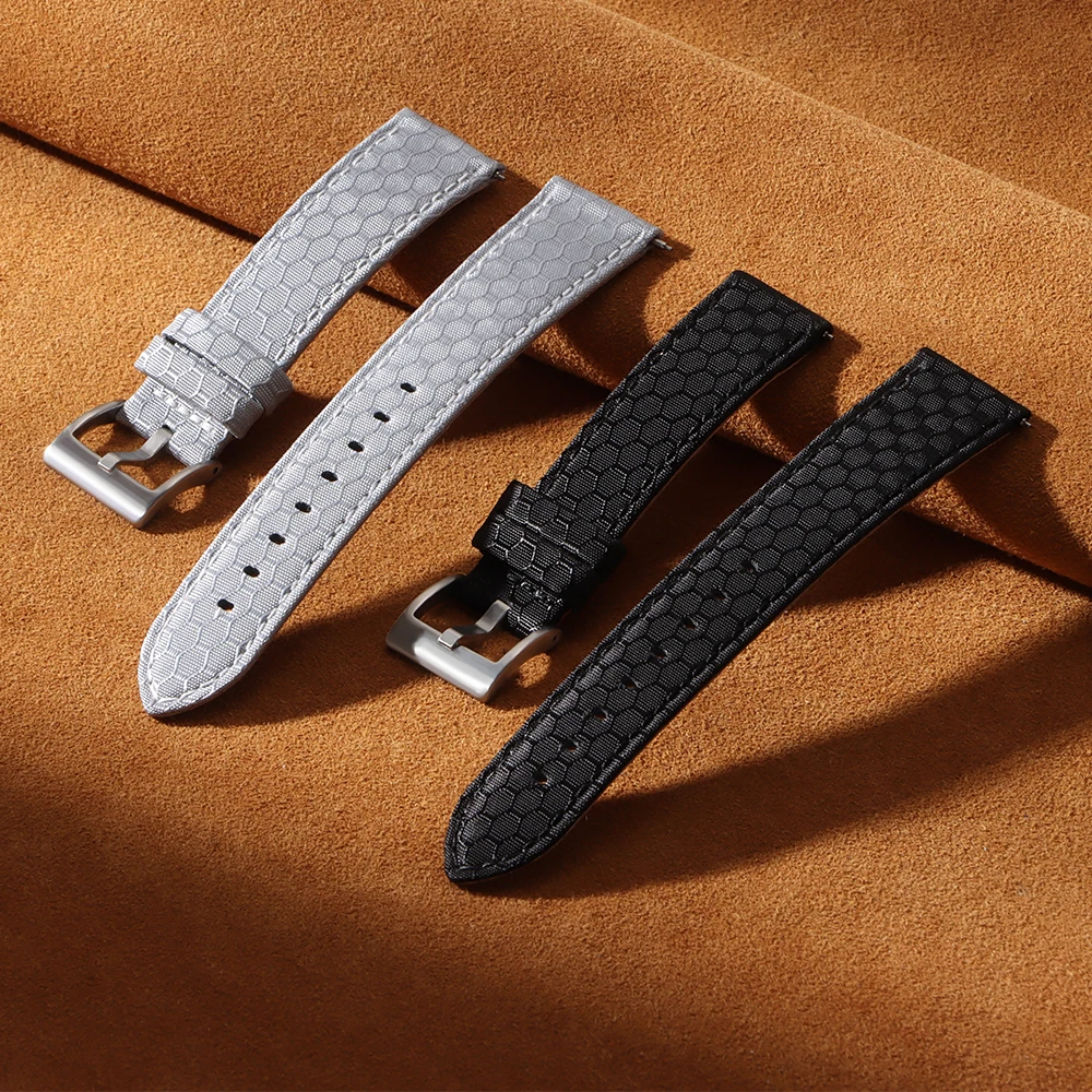 20mm 22mm Smooth Genuine Nylon – Perlon Strap Woven recenzja i cena