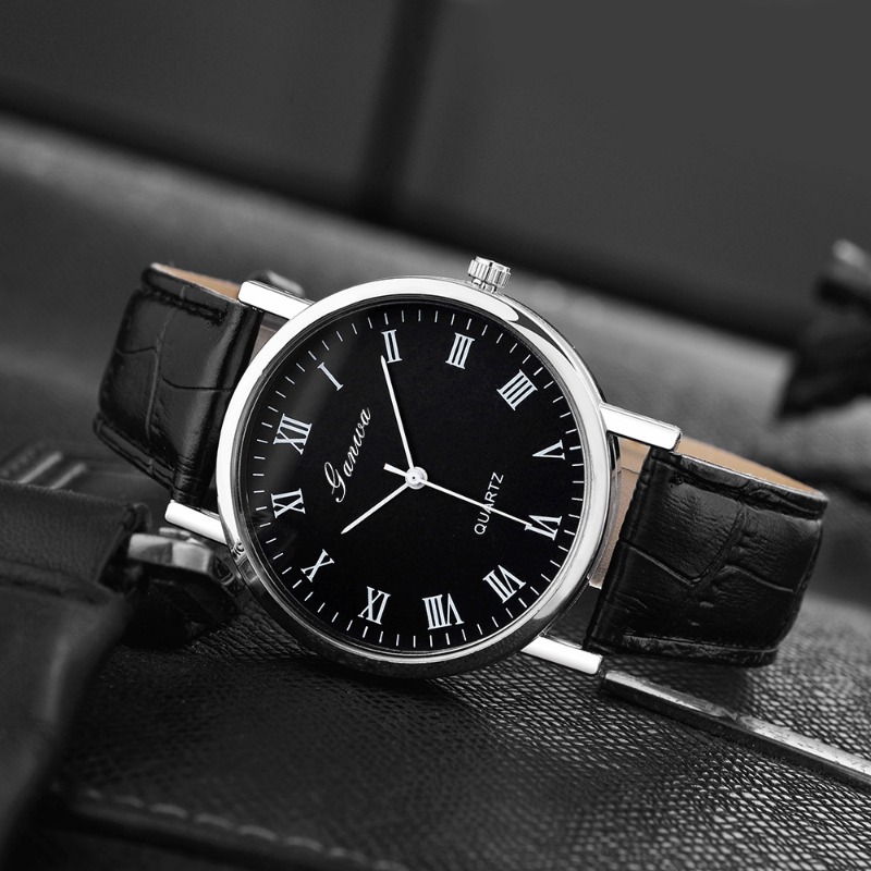 Men's Watch Fashion Arabic Qua – Leather Watch Band Men recenzja i cena