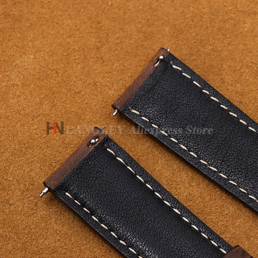 Vintage Watch Strap 14mm 16mm  – Leather Strap Quick Release recenzja i cena