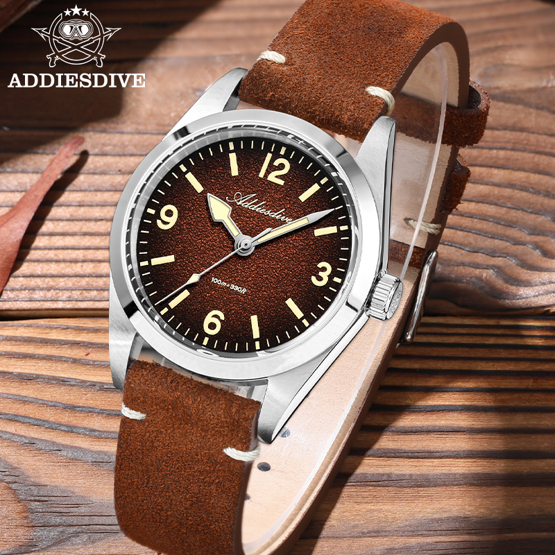 ADDIESDIVE Japan 2035 Super Lu – Suede Strap Watch recenzja i cena