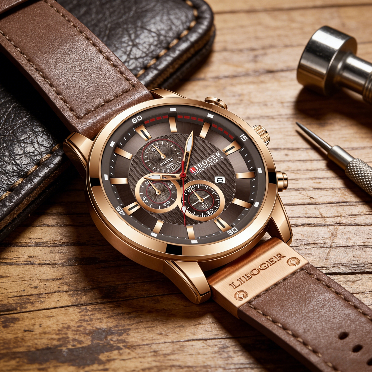 Business Men Quartz Watch High – Leather Watch Band Men recenzja i cena