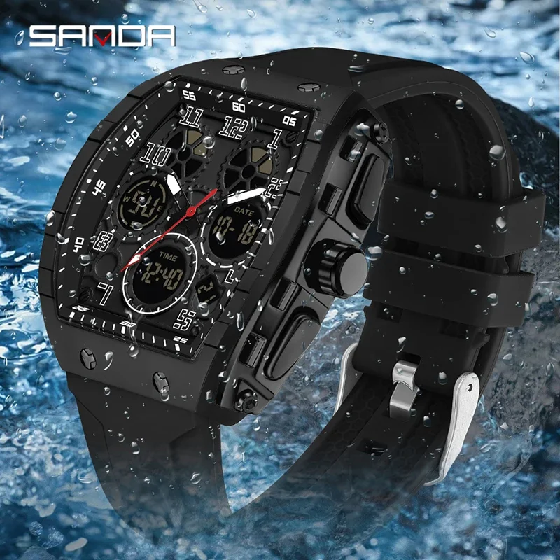 SANDA 6157 New Fashion Men's E – Rubber Strap Diver recenzja i cena