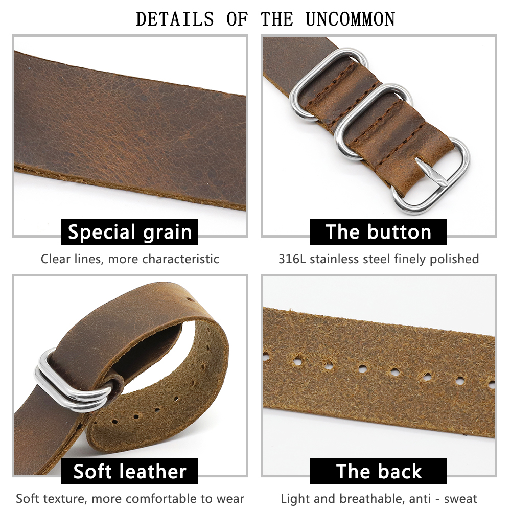 Genuine Leather Watch Band 18m – Suede Strap Watch recenzja i cena