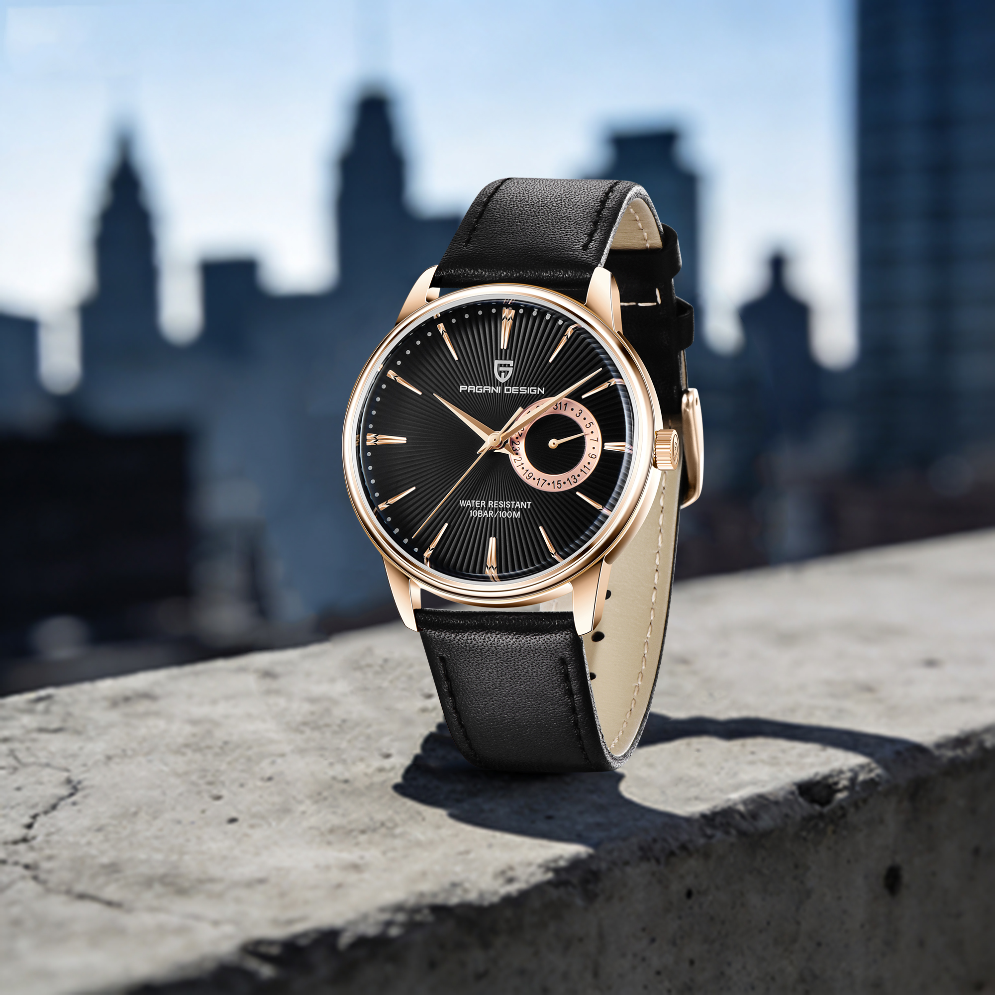 PAGANI DESIGN 2026 Best-Sellin – Leather Watch Band Men recenzja i cena