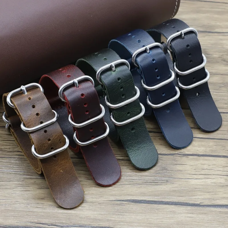 Vintage Genuine Leather Watch  – Nato Strap Nylon recenzja i cena