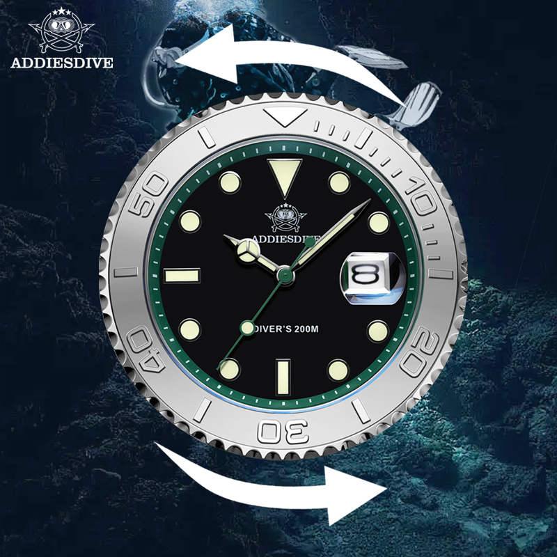 ADDIESDIVE Rotatable Ceramic B – Rubber Strap Diver recenzja i cena