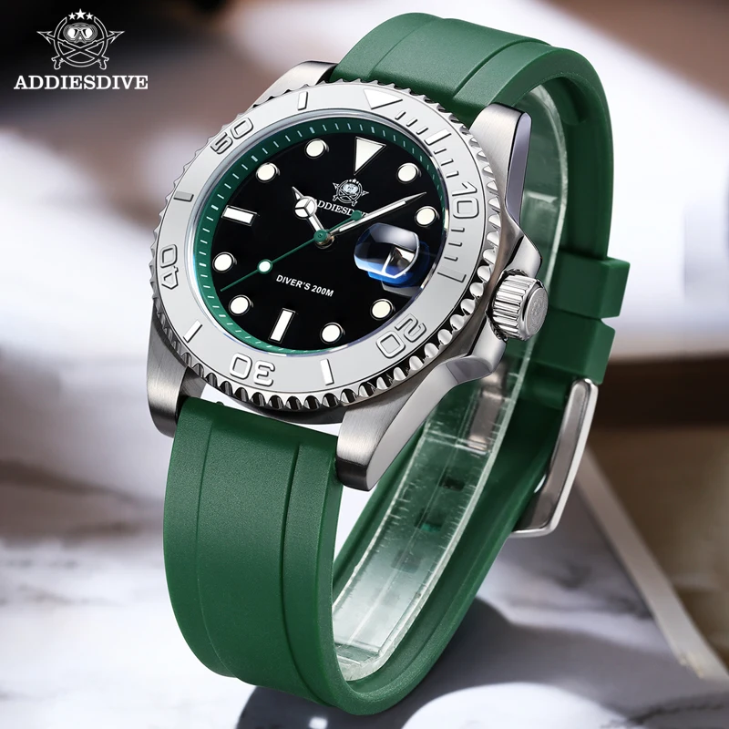 ADDIESDIVE Rotatable Ceramic B – Rubber Strap Diver recenzja i cena