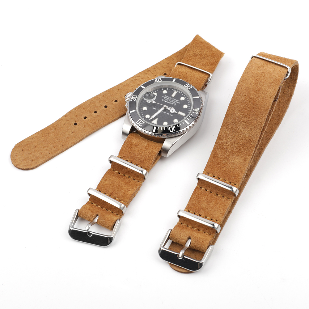 Soft Retro Suede Genuine Leath – Nato Strap Nylon recenzja i cena