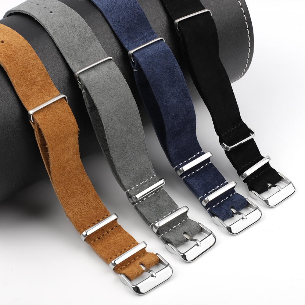 Soft Retro Suede Genuine Leath – Nato Strap Nylon recenzja i cena